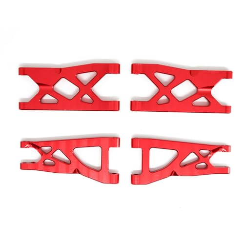 CNC Aluminiumlegierung vorne und hinten Querlenker RC Upgrade Teile für 1/10 ARRMA Senton Big Rock Typhon Granit Vorteks RC Car (rot) von ULIIK