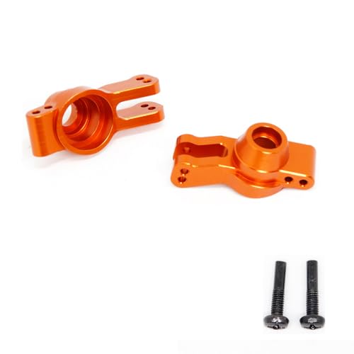 CNC Hinterradachse aus Aluminiumlegierung, RC-Upgrade-Teile für WLtoys 104009/12401/12402-A/12404/12409 RC Car (Orange) von ULIIK