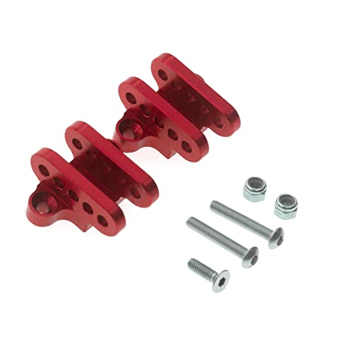 CNC Stoßdämpfer Kugelkopf Basis Sitz RC Upgrade Teile für LOSI 1/8 LMT 4WD Solid Axle Monster Truck RC Auto (rot) von ULIIK