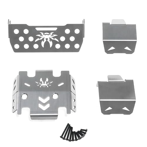 Edelstahl Chassis Protection Guard Plate RC Upgrade Teile für Rlaarlo Croboll MK07 Crawler RC Car von ULIIK