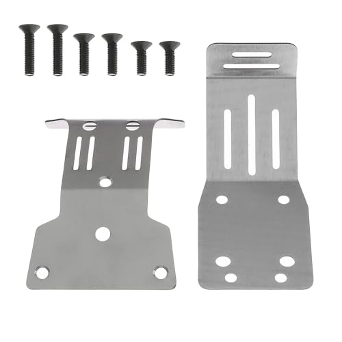 Edelstahl Front Rear Chassis Protection Guard Plate RC Upgrade Parts for Tamiya 1/10 Fighter NXGEN DT04 RC Car von ULIIK
