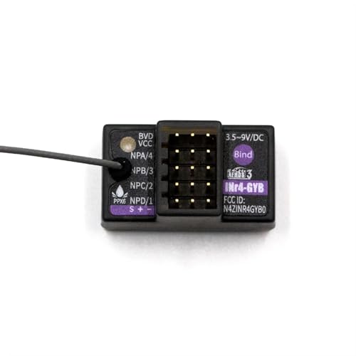 FS INr4-GYB 2.4GHz Mini 4CH Empfänger Eingebaute Gyroskopfunktion PWM/PPM/i-Bus/S.Bus/i-bus2 Kompatibel mit AFHDS3 Flysky NB4 Noble Lite Noble Pro RC Auto Boot Transmitter Fernbedienung von ULIIK