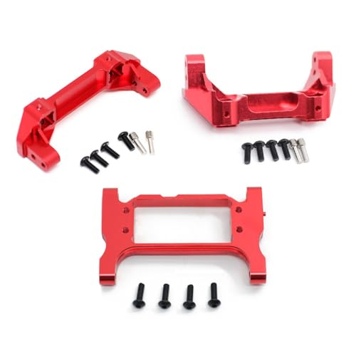 Front- und Heckstoßstangen-Set aus Aluminiumlegierung, RC-Upgrade-Teile für TRAXXAS TRX-4 TRX4 Crawler RC Car (rot) von ULIIK