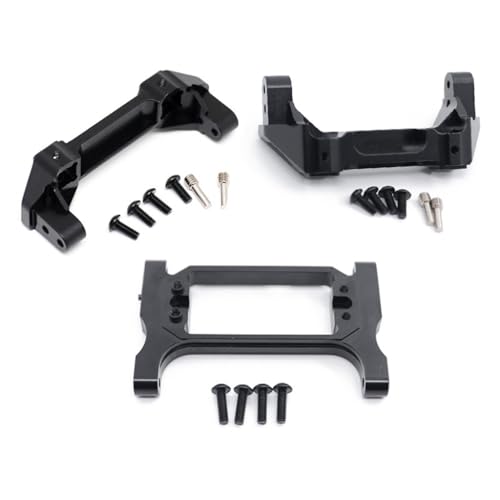Front- und Heckstoßstangen-Set aus Aluminiumlegierung, RC-Upgrade-Teile für TRAXXAS TRX-4 TRX4 Crawler RC Car (schwarz) von ULIIK