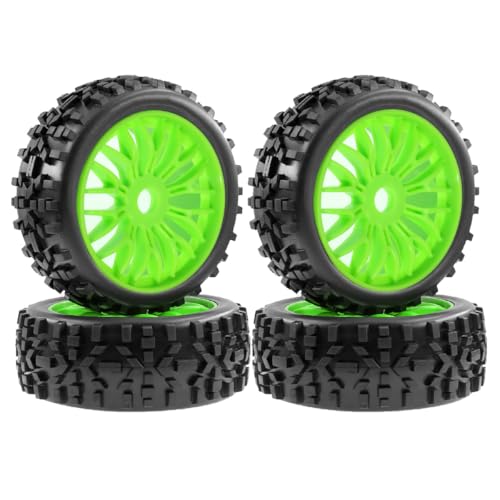 Gummi-Reifenrad, 115 x 43 mm, RC-Ersatzteile für Serpent SRX8 Kyosho MP9 1/8 Buggy Off-Road RC Auto, Grün, 4 Stück Gummi-Reifenrad, 115 x 43 mm, RC-Ersatzteile für Serpent SRX8 Kyosho MP9 1/8 Buggy Off-Road RC Auto, Grün, 4 Stück von ULIIK