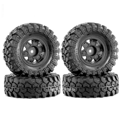 Gummi-Reifenrad, 55 x 20,4 mm, Sechskant-Nabe, 7 mm, RC-Ersatzteile für Axial SCX24 1/24 Crawler RC Auto, 4 Stück Gummi-Reifenrad, 55 x 20,4 mm, Sechskant-Nabe, 7 mm, RC-Ersatzteile für Axial SCX24 1/24 Crawler RC Auto, 4 Stück von ULIIK