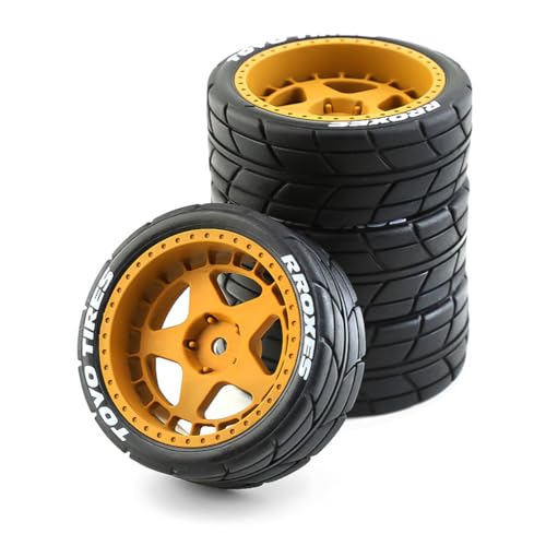 Gummi-Reifenrad, 65 x 26 mm, RC-Ersatzteile für HPI KYOSHO Tamiya 1/10 WRC TT02 XV01 Touring Drift RC Auto, Braun, 4 Stück Gummi-Reifenrad, 65 x 26 mm, RC-Ersatzteile für HPI KYOSHO Tamiya 1/10 WRC TT02 XV01 Touring Drift RC Auto, Braun, 4 Stück von ULIIK