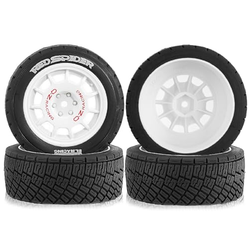 Gummi-Reifenrad, 78 x 30 mm, Sechskant-Nabe, 12 mm, RC-Ersatzteile für WRC 1/8 HPI Rally WR8 CNE Rlaarlo 1/10 RC Auto, 4 Stück Gummi-Reifenrad, 78 x 30 mm, Sechskant-Nabe, 12 mm, RC-Ersatzteile für WRC 1/8 HPI Rally WR8 CNE Rlaarlo 1/10 RC Auto, 4 Stück von ULIIK