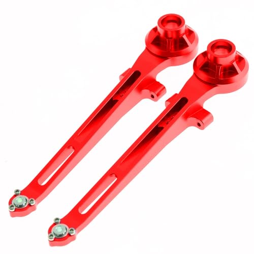Hintere Querlenker aus Aluminiumlegierung mit Schwenkarm für Tamiya 1/10 2WD BBX BB01 RC Auto (rot) von ULIIK
