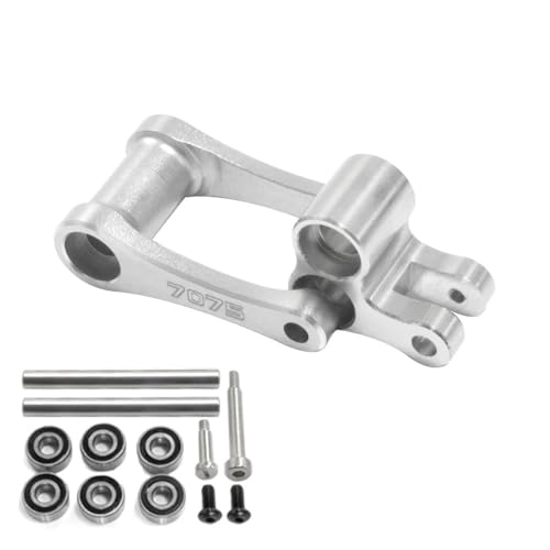 Hintere Zugstange aus Aluminiumlegierung für Losi 1/4 Promoto-MX RC Elektromotorrad (Silber) von ULIIK