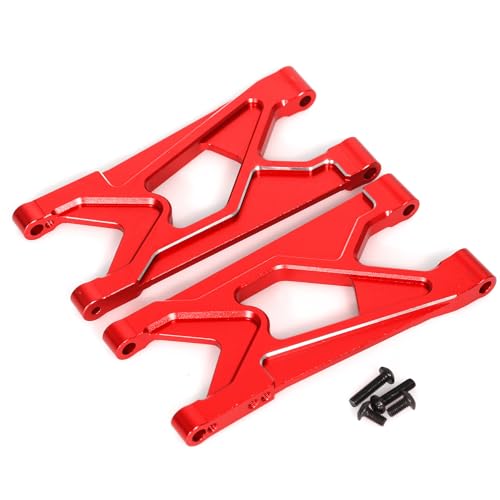 Hintere untere Querlenker aus Aluminiumlegierung, Schwingenarm #ARA330751, RC, verbesserte Teile für ARRMA 1/10 4X2 2WD Gorgon Monster Truck RC Auto (rot) von ULIIK