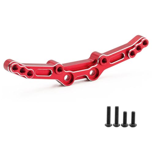 Hinterer Stoßdämpferturm aus Aluminiumlegierung, #10539, RC-Upgrade-Teile für TRAXXAS 1/10 4-TEC Drift Ford Mustang Hinterradantrieb ON-Road Drift CAR-105237-4 RC Car (rot) von ULIIK