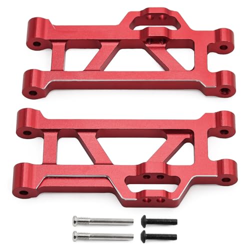 Hinterer unterer Querlenker aus Aluminiumlegierung für Traxxas Mini Maxx Monster Truck RC Auto (rot) von ULIIK