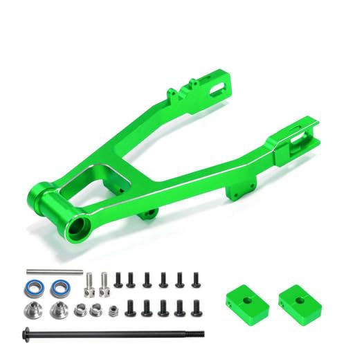 Hinterradaufhängungsarm aus Aluminiumlegierung, Hinterradsitz, RC-Upgrade-Teile für LOSI 1/4 Promoto-MX RC Elektromotorrad (grün) von ULIIK