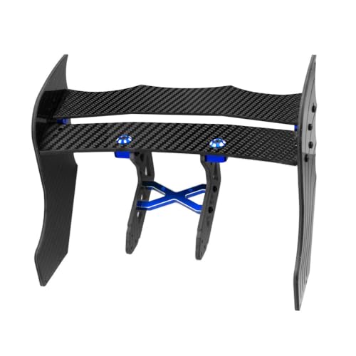 Kohlefaser-Metall, verstellbar, Heckflügel, RC-Upgrade-Teile für ARRMA F1 Limitless 1/7 RC Car (blau) von ULIIK