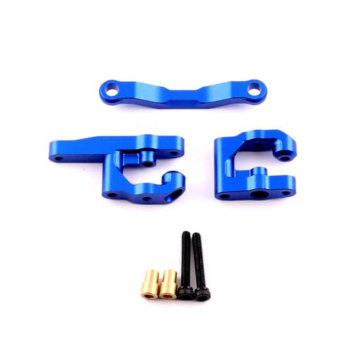 Lenkgruppe aus Aluminiumlegierung, RC-Upgrade-Teile für ARRMA 1/14 Mojave GROM Brushless Brushed RC Car (Blau) von ULIIK