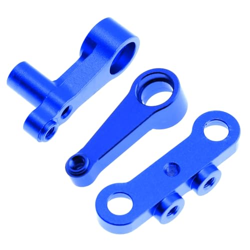 Lenkgruppe aus Aluminiumlegierung für Tamiya 1/10 2WD BBX BB01 RC Auto (blau) von ULIIK