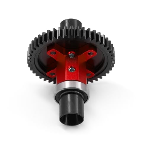 Metal 46T Central Straight Shaft Axle Assembly RC Upgraded Parts for TRAXXAS 1/8 4WD SLEDG RC Car (Red) von ULIIK