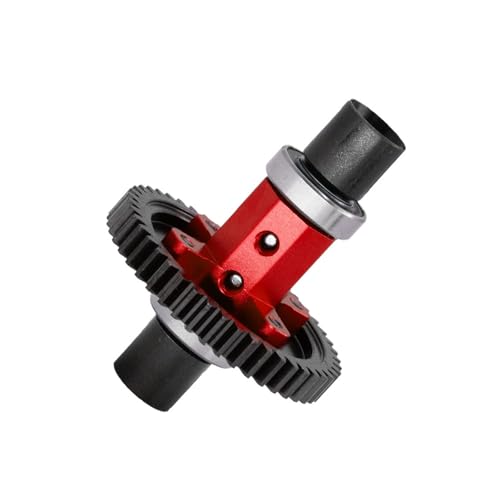 Metal 46T Gear Central Straight Shaft Assembly RC Upgraded Parts for TRAXXAS 1/8 4WD SLEDG RC Car (Red) von ULIIK