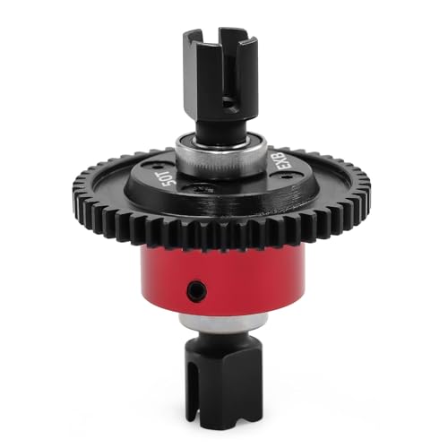 Metal 50T Central Differential Assembly Diff RC Upgrade Parts for ARRMA 1/8 KRATON V5 V6, 1/7 Big Rock Mojave EXB RC Car (Red) von ULIIK