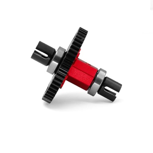Metal 52T Gear Central Straight Shaft Assembly RC Upgraded Parts for TRAXXAS 1/8 4WD Sledge RC Car (Red) von ULIIK