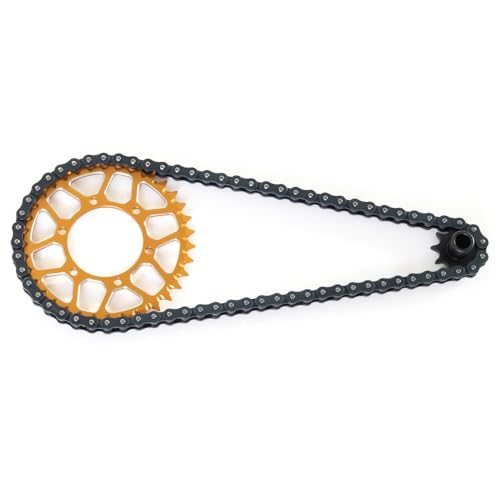 Metal Chain 10T 36T Transmission Gear Assembly RC Simulated Parts for LOSI 1/4 Promoto-MX RC Electric Motorcycle (Orange) von ULIIK