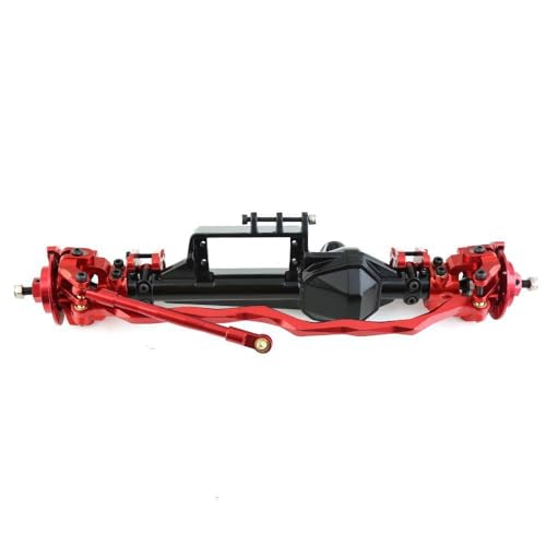 Metal Front Rear Bridge Axle Assembly RC Upgraded Parts for Axial RBX10 Ryft Crawler RC Car (Front Black-Red) von ULIIK