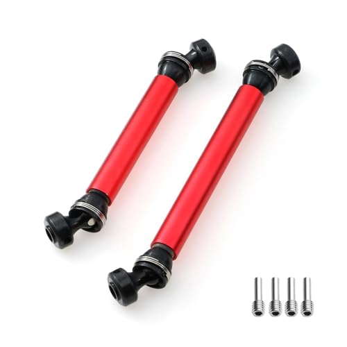 Metal Front Rear Drive Shaft RC Upgrade Parts for Axial 1/10 RBX10 Ryft 4WD Scale Rock Bouncer AXI03005 RC Car (Red) von ULIIK