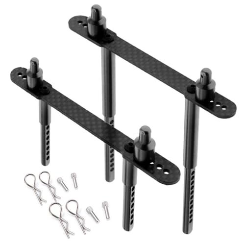 Metal Front and Rear Car Shell Column RC Upgraded Parts for 1/10 Axial SCX10 90046 90047 Crawler RC Car (Schwarz) von ULIIK