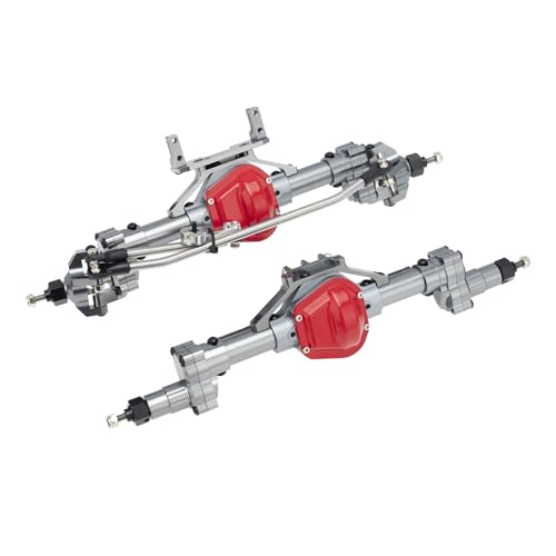 Metal Heighten Front and Rear Bridge Axle Assembly RC Upgraded Parts for AXIAL 1/10 SCX10 I, SCX10 II Crawler RC Car (Titan) von ULIIK