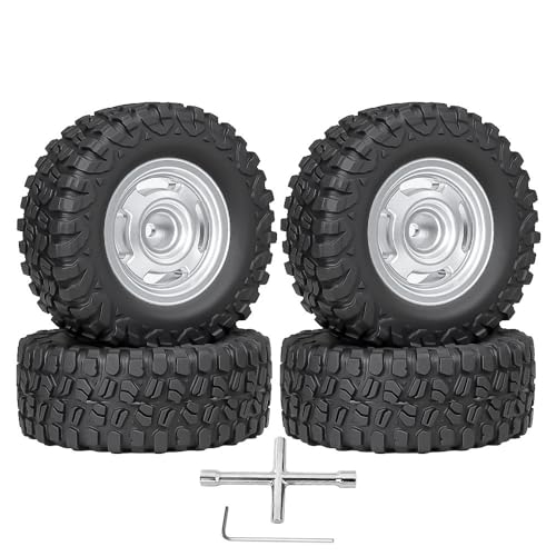 Metall-Radnabe, RC-Reifen, 65 x 25 mm, RC-Ersatzteile für TRAXXAS 1/18 TRX4M RC Crawler RC Auto, Weiß, 4 Stück Metall-Radnabe, RC-Reifen, 65 x 25 mm, RC-Ersatzteile für TRAXXAS 1/18 TRX4M RC Crawler RC Auto, Weiß, 4 Stück von ULIIK