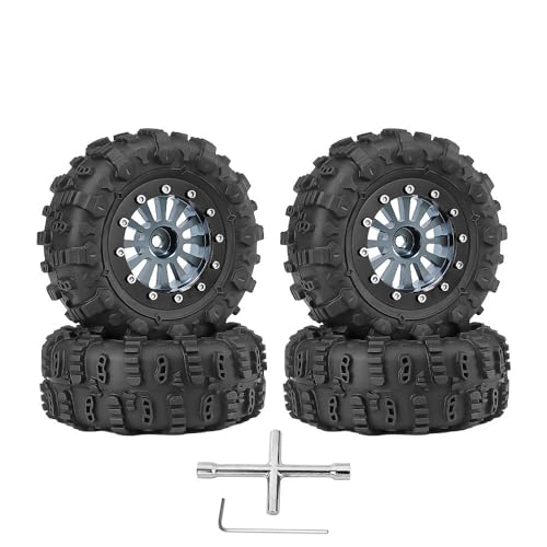 Metall-Radnabe, RC-Reifen, 65 x 25 mm, RC-Ersatzteile für TRAXXAS 1/18 TRX4M RC Crawler RC Auto (Titan-Schwarz) von ULIIK