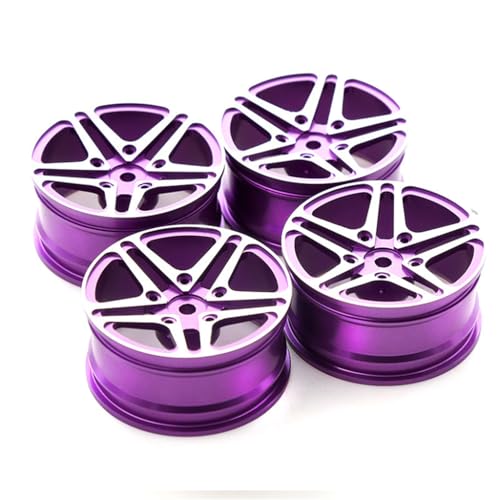 Metall-Radnabe RC Ersatzteile für 1/10 Sakura 3 Racing HSP 94122 Kyosho FW06 Drift Touring RC Rennwagen (lila) 4 Stück von ULIIK
