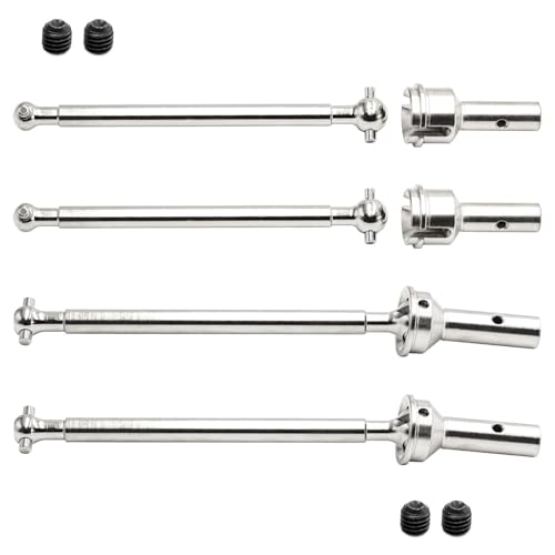 Metall Vorne und Hinten CVD Antriebswelle Set RC Upgrade Teile für ARRMA 1/7 Infraction 6S BLX 1/7 Limitless 1/8 Typhon 6S BLX Buggy RC Car (Silber) von ULIIK