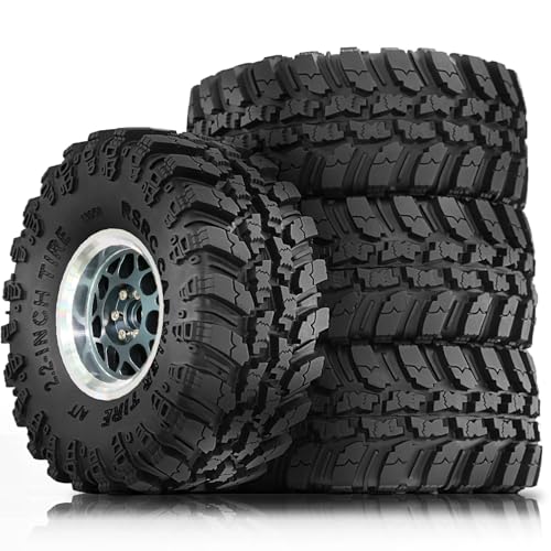 Metallfelge, 5,6 cm, 136 x 58 mm, Sechskant-Nabe, 12 mm, RC-Ersatzteile für 1/10 AXIAL SCX10 TRAXXAS TRX4 Crawler RC Auto, 4 Stück von ULIIK