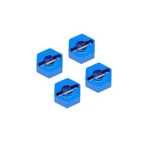 Metallrad-Sechskant-Adapter, RC, verbesserte Teile für ARRMA 1/10 Granit Senton Big Rock Vorteks Typhon RC Auto, Blau, 4 Stück Metallrad-Sechskant-Adapter, RC, verbesserte Teile für ARRMA 1/10 Granit Senton Big Rock Vorteks Typhon RC Auto, Blau, 4 Stück von ULIIK