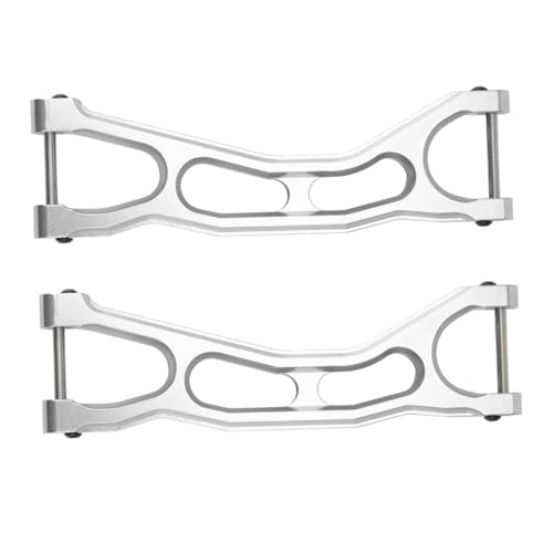 Oberer Querlenker aus Aluminiumlegierung, Schwungarm, RC, verbesserte Teile für TRAXXAS 1/5 X-MAXX XMAXX RC Auto (Silber) von ULIIK