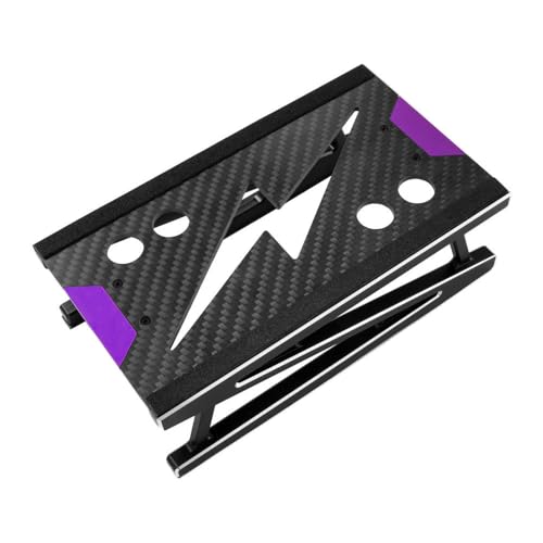 RC-Auto-Reparaturständer aus Aluminiumlegierung für 1/8 1/10 Drift Racing RC Auto (Silber-Lila) von ULIIK