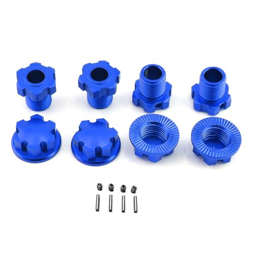 Rad-Sechskant-Adapter aus Aluminiumlegierung, 17 mm, # 8654, RC-Upgrade-Teile für Traxxas Maxx Schlitten E-Revo 2.0 VXl RC Auto (blau) von ULIIK