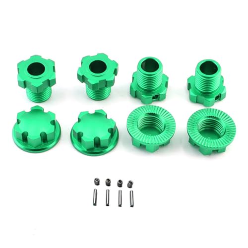 Rad-Sechskant-Adapter aus Aluminiumlegierung, 17 mm, #8654, RC-Upgrade-Teile für Traxxas Maxx Schlitten E-Revo 2.0 VXl RC Auto (grün) von ULIIK