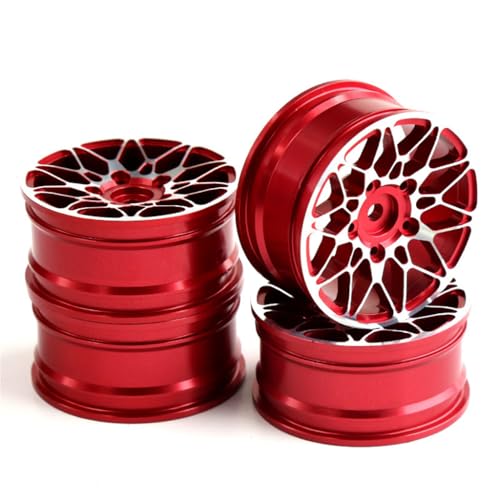 Radnabe aus Aluminiumlegierung, Ersatzteile für 1/10 Drift Touring RC Rennwagen, Rot, 4 Stück Radnabe aus Aluminiumlegierung, Ersatzteile für 1/10 Drift Touring RC Rennwagen, Rot, 4 Stück von ULIIK
