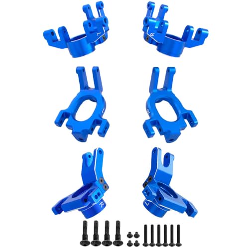 Radsitz-Set aus Aluminiumlegierung, RC-Upgrade-Teile für ARRMA 1/8 Mojave 4S 1/10 Kraton Outcast 4X4 4S RC Auto (blau) von ULIIK