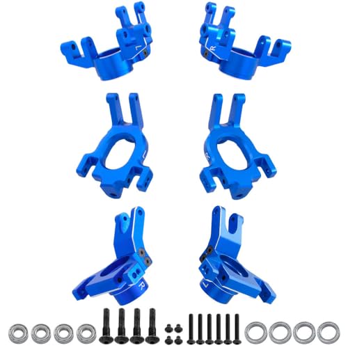 Radsitz-Set aus Aluminiumlegierung mit Kugellager, RC-Upgrade-Teile für ARRMA 1/8 Mojave 4S 1/10 Kraton Outcast 4X4 4S RC Auto (blau) von ULIIK