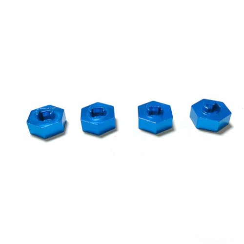 Sechskantadapter aus Aluminiumlegierung, RC-Upgrade-Teile-Set für TRAXXAS 1/18 LaTrax Teton RC Auto (blau) von ULIIK