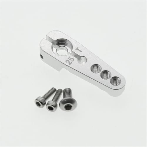 Servohorn aus Aluminiumlegierung, 3-Loch, 25T, 12 mm, 16 mm, 20 mm, RC verbesserte Teile für RC-Auto-Servo (Silber) von ULIIK