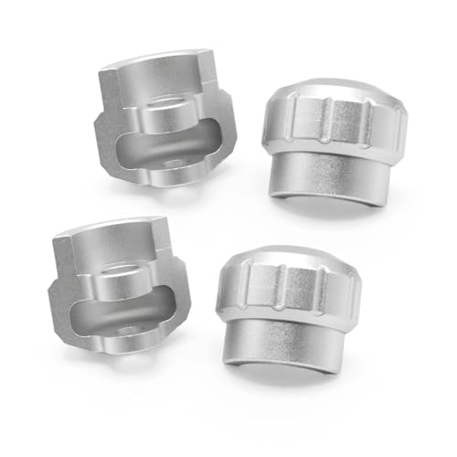 Stoßdämpfer-Schutzkappe aus Aluminiumlegierung, RC, verbesserte Teile für ARRMA 1/8 RC Auto (Silber) von ULIIK