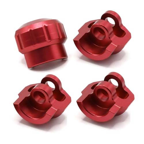 Stoßdämpfer-Schutzkappe aus Aluminiumlegierung, RC, verbesserte Teile für ARRMA 1/8 RC Auto (rot) von ULIIK
