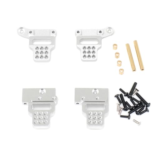 Stoßdämpfer-Stützhalterung aus Aluminiumlegierung, RC-Upgrade-Teile für TRAXXAS 1/18 TRX-4M TRX4M RC Car Crawler (Silber) von ULIIK