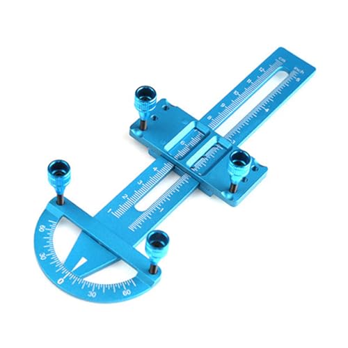Stoßdämpfer-Synchronisator aus Aluminiumlegierung, Balancemessung, links und rechts, Härteeinstellwerkzeug für RC-Modell-Kletterautos (blau) von ULIIK