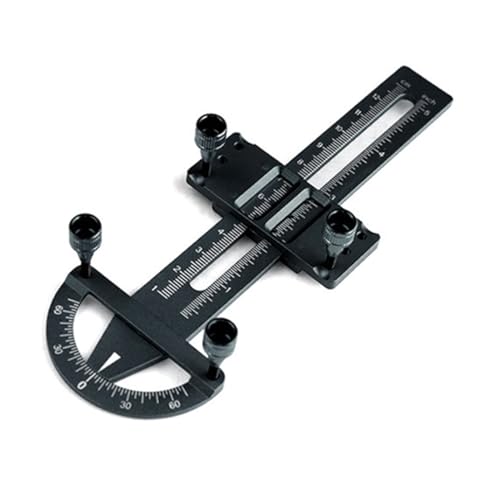 Stoßdämpfer-Synchronisator aus Aluminiumlegierung, Balancemessung, links und rechts, Härteeinstellwerkzeug für RC-Modell-Kletterautos (schwarz) von ULIIK